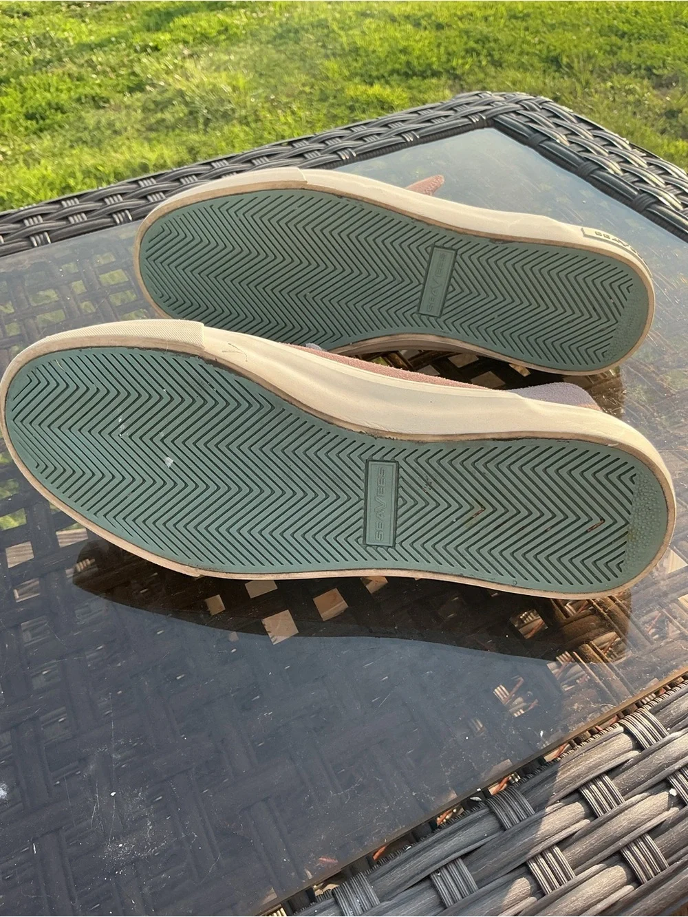 SeaVees Dusty Pink Suede Slip-On Platform Sneakers